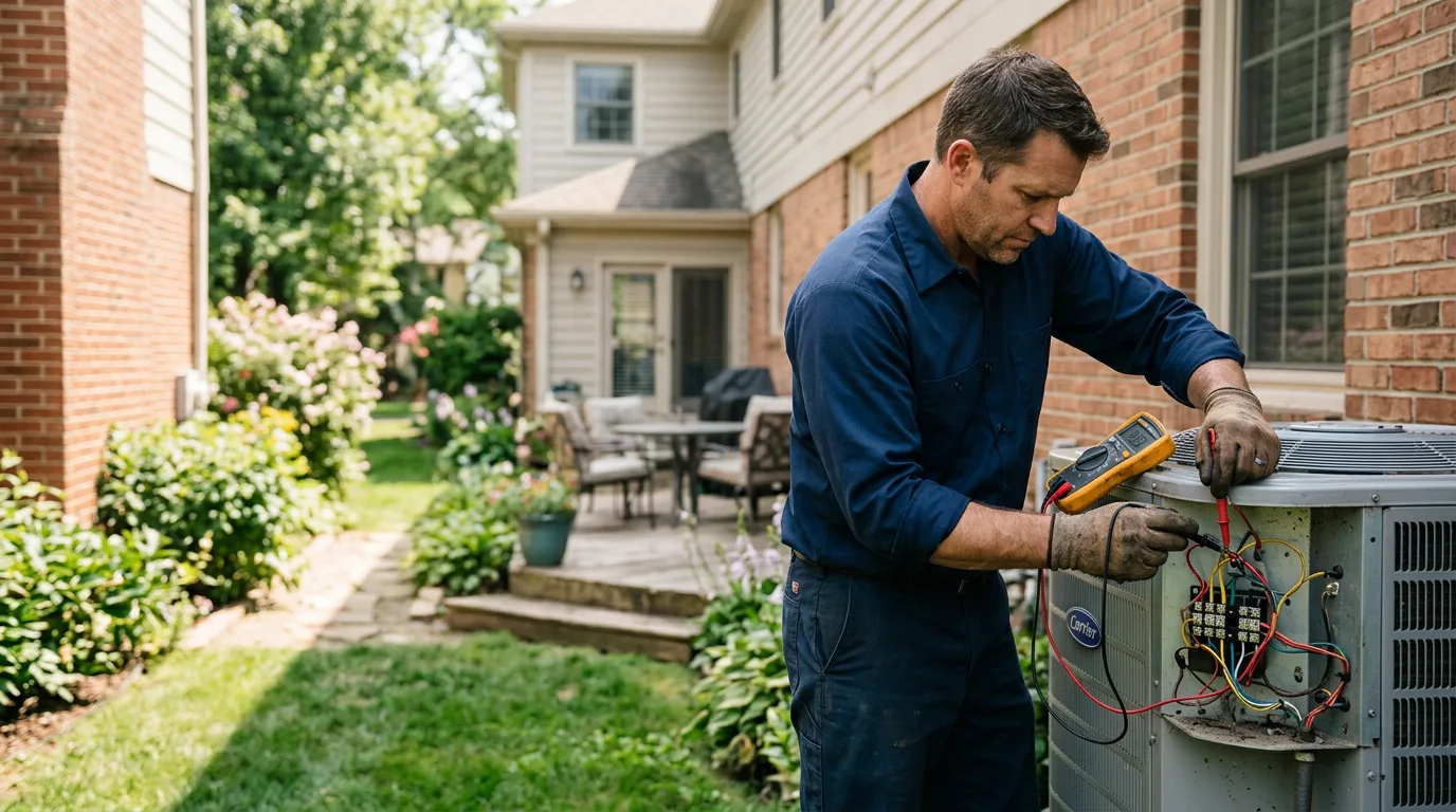 HVAC technician working near North Salem, NY
